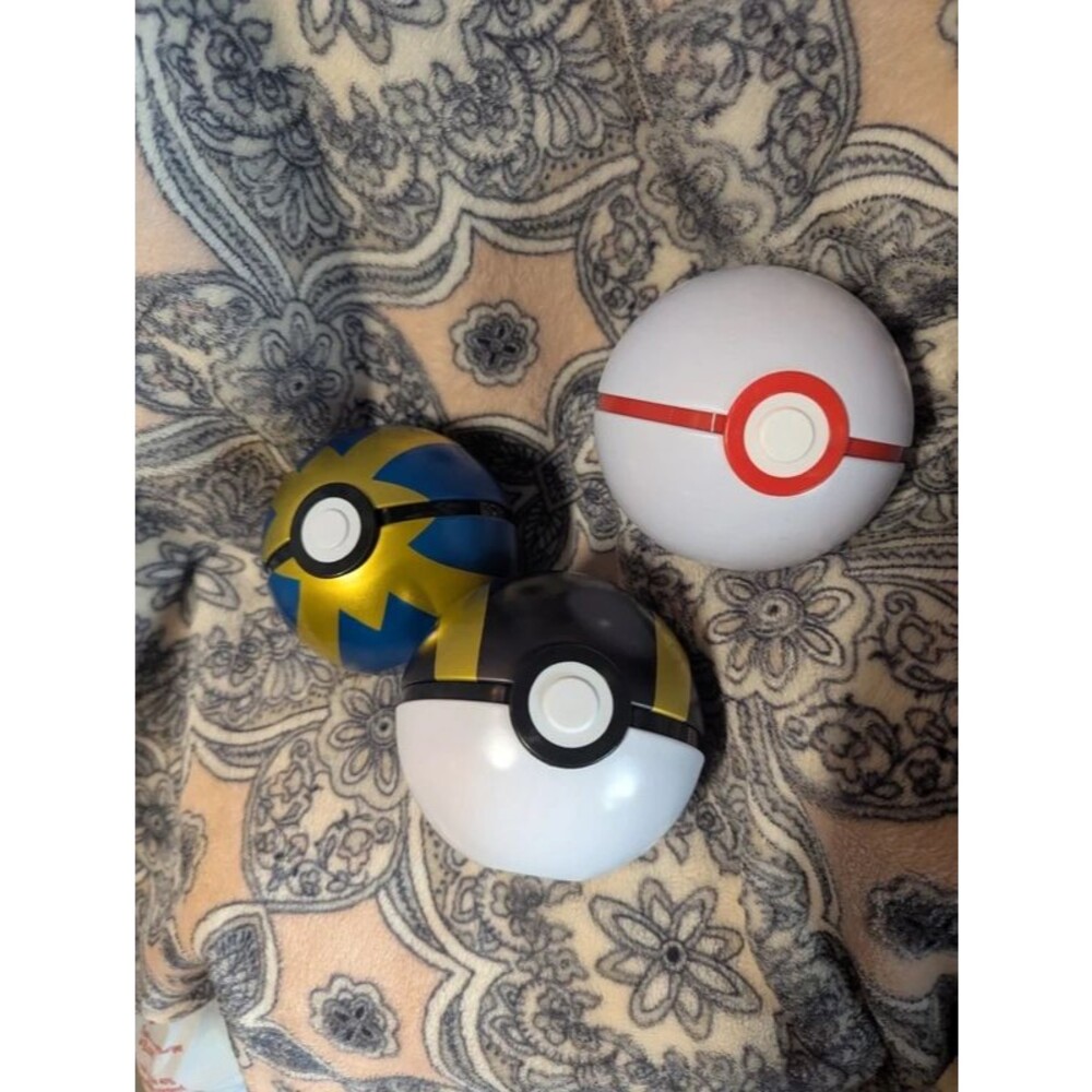 3 Pokémon Pokeball tins Opened No Cards